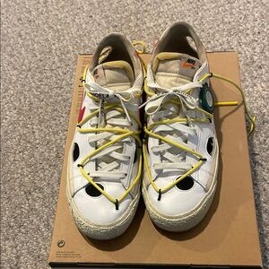 Nike White Sneakers with Yellow and Black Accents